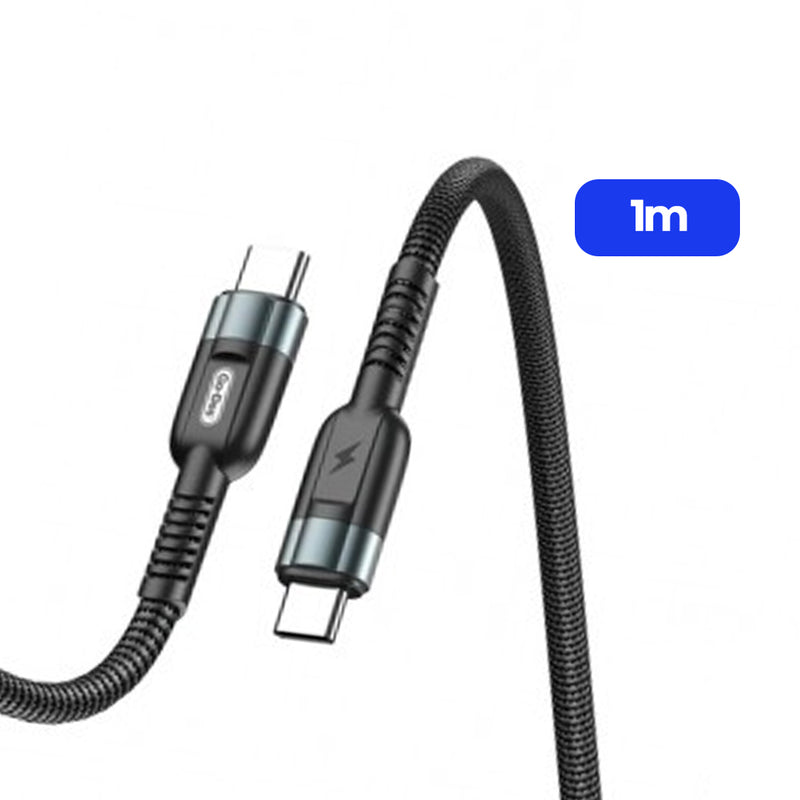 Go-Des PD60W 1M Type-C to Type C-Cable, Super Fast Charging Cable for Android & iPhone, Data Transfer Cable