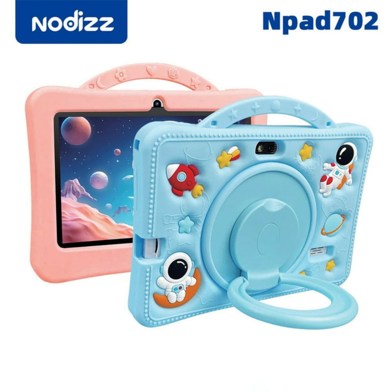 7 Inch Kids Wi-Fi Android Tablet with Parental Control, Preloaded Educational Apps & Games, Kid-Proof Case – Perfect Learning Tablet for Children, Pink, Blue