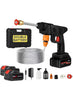 Portable High Pressure Washer Water Gun With 2 Batteries, Rechargeable Cordless Pressure Washer With Tow 48V Lithium Battery, 4 m Hose and 3 Nozzles, Portable Washer Gun or Electric Washing Gun for Washing Cars, Floors, Garden.