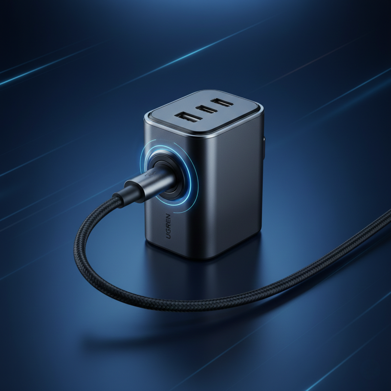 UGREEN NEXODE 60W Retractable Car Charger